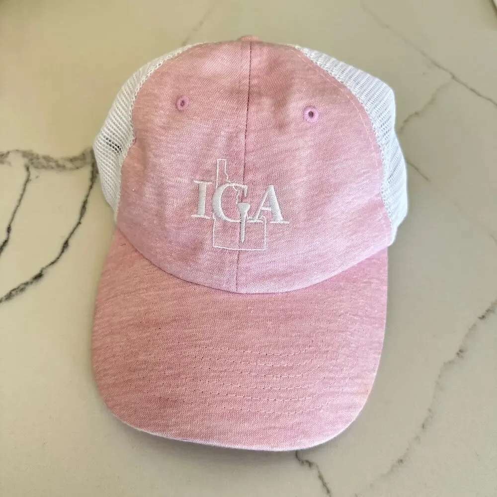 Imperial IGA Pink Golf Hat - Adjustable Kids Trucker Hat
